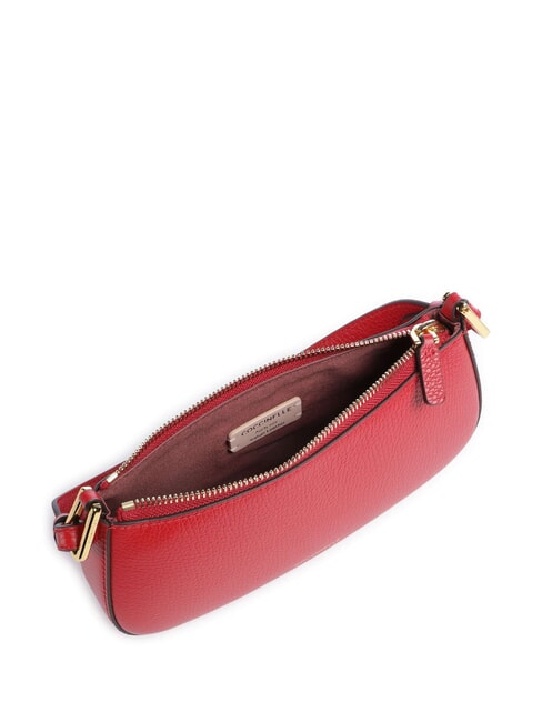 MERVEILLE Schultertasche aus strukturiertem Leder Scharlach - Damentaschen