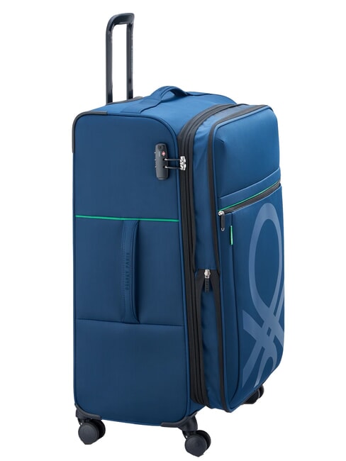 COLOR BLOCK Gro&szlig;er, erweiterbarer Trolley Blau - Halbharte Trolleys