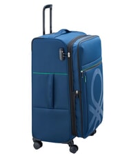 BENETTON COLOR BLOCK Gro&szlig;er, erweiterbarer Trolley Blau - Halbharte Trolleys - 4