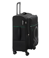 BENETTON By DELSEY COLOR BLOCK Erweiterbare Kabine + Mittlerer + Gro&szlig;er Trolley-Satz Schwarz - Trolleyset - 2
