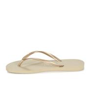 HAVAIANAS Infradito SCHLANK SANDGRAU / HELLGOLD - Damenschuhe - 4