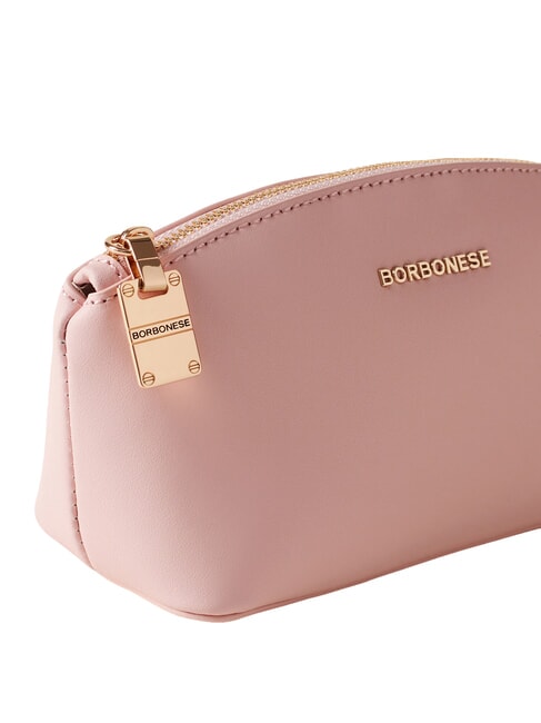 LETTERING Mini-Kulturbeutel aus Leder rosa Lotus - Etuitaschen &amp; Necessaire