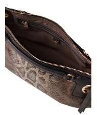 BORBONESE LONDON Tasche aus Leder mit Pythonmuster braun/ebony - Damentaschen - 5