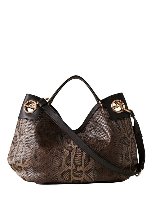 LONDON Python Handtasche mit Schulterriemen braun/ebony - Damentaschen