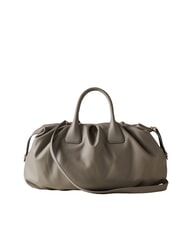 BORBONESE VIS-A-VIS Large Handtasche mit Schulterriemen Silberleinwand - Damentaschen - 3