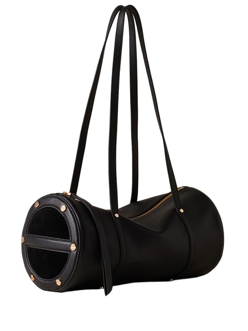 VIS-A-VIS Schultertasche, Leder Schwarz - Damentaschen