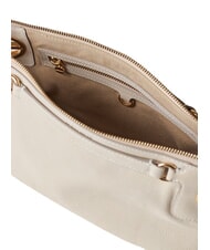 BORBONESE LONDON Schultertasche, Leder wei&szlig;e Baumwolle - Damentaschen - 5