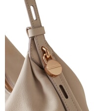 BORBONESE PRIVE Schultertasche, Leder wei&szlig;e Baumwolle - Damentaschen - 6