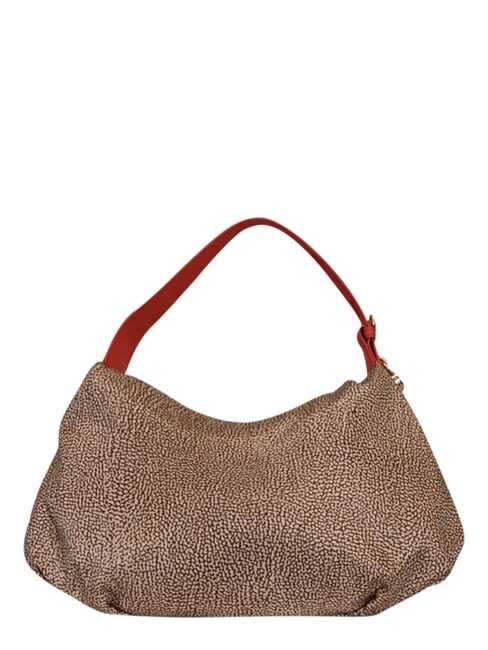 PRIVE Hobo-Schultertasche beige/rote Papaya - Damentaschen
