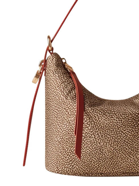 PRIVE Hobo-Schultertasche beige/rote Papaya - Damentaschen