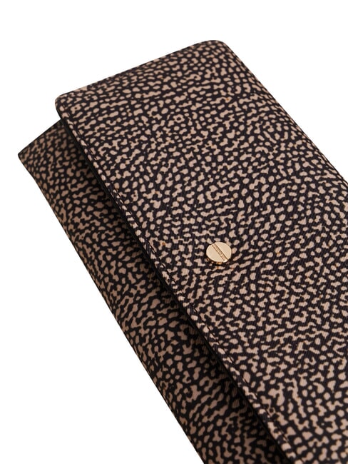 CLASSICA Gro&szlig;e Geldb&ouml;rse mit &Uuml;berschlag OP / NATUR / SCHWARZ - Brieftaschen Damen