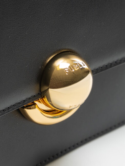 SFERA  Kleine Schultertasche aus Leder Schwarz - Damentaschen