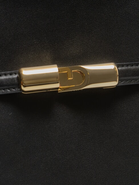 GOCCIA  Leder-Einkaufstasche Schwarz - Damentaschen