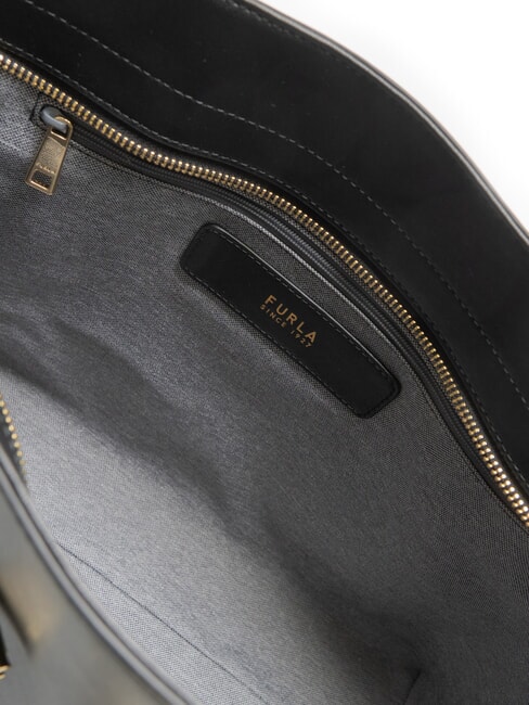 CAMPIONARIO - GOCCIA  Leder-Einkaufstasche Schwarz - Damentaschen