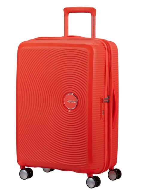 SOUNDBOX SPINNER Mittlerer Trolley, erweiterbar Neonorange - Harte Trolleys