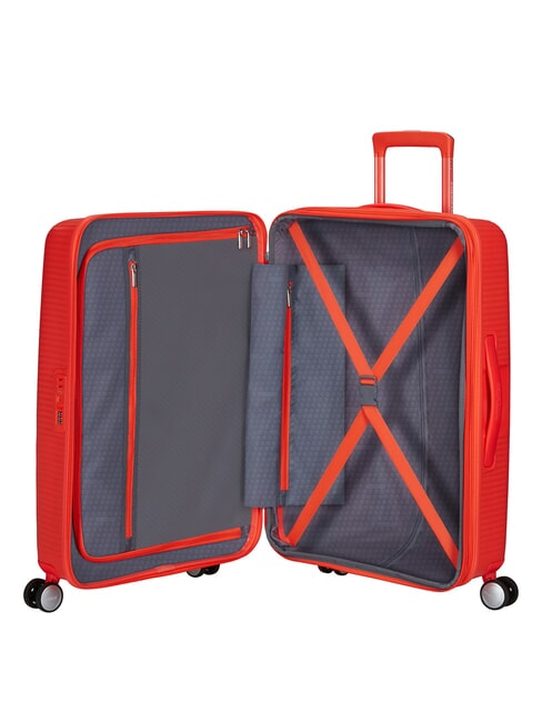 SOUNDBOX SPINNER Mittlerer Trolley, erweiterbar Neonorange - Harte Trolleys