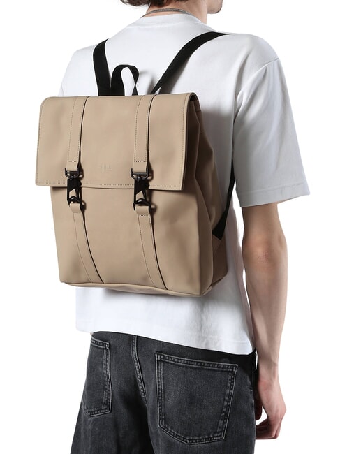 MSN BAG MINI Wasserdichter City-Rucksack Beige - Rucks&auml;cke f&uuml;r Schule &amp; Freizeit