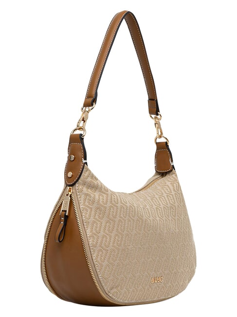 KALISKA Schultertasche mit Schultergurt nat&uuml;rlich - Damentaschen