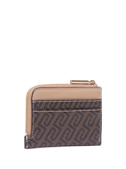 CALIWEN Zip-Kartenhalter dunkelbraun/dunkelpulver - Brieftaschen Damen
