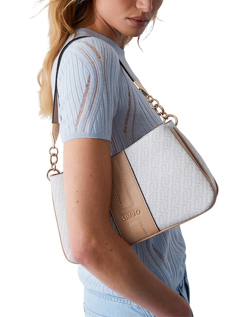 EMATITE Schultertasche mit Schultergurt nat&uuml;rlich/dunkelpulver - Damentaschen