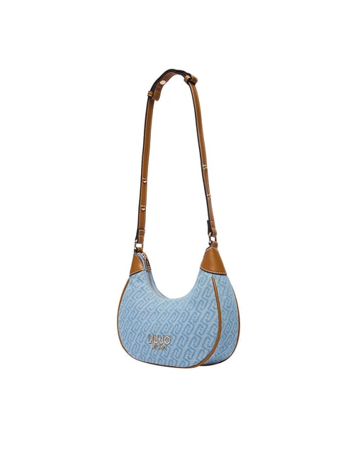EVRIM Schultertasche im Hobo-Stil staubiges Blau - Damentaschen