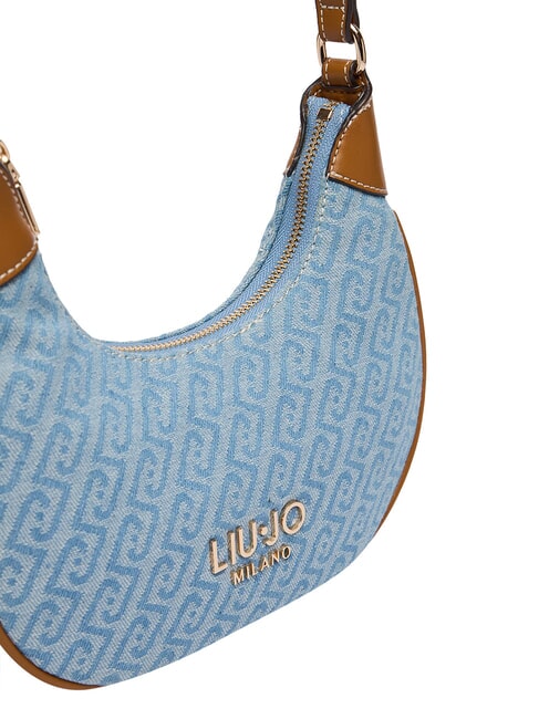 EVRIM Schultertasche im Hobo-Stil staubiges Blau - Damentaschen