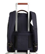 PIQUADRO BRIEF 2 Laptop-Rucksack und iPad-Halter aus recyceltem Stoff blau/Leder - PC-Rucks&auml;cke - 3