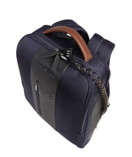 PIQUADRO BRIEF 2 Laptop-Rucksack und iPad-Halter aus recyceltem Stoff blau/Leder - PC-Rucks&auml;cke - 4