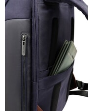 PIQUADRO BRIEF 2 Laptop-Rucksack und iPad-Halter aus recyceltem Stoff blau/Leder - PC-Rucks&auml;cke - 7