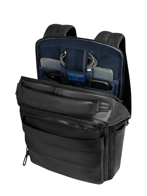 S141 Lederrucksack, 14-Zoll-Laptopfach Schwarz - PC-Rucks&auml;cke