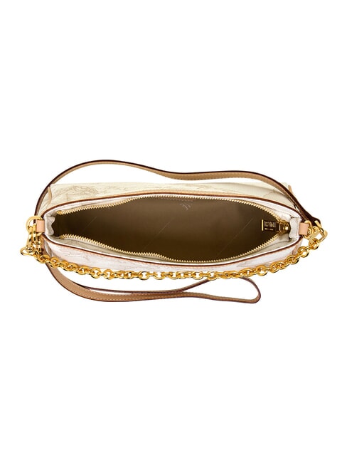 GEO CLASSIC Schultertasche mit Kette Wei&szlig; - Damentaschen