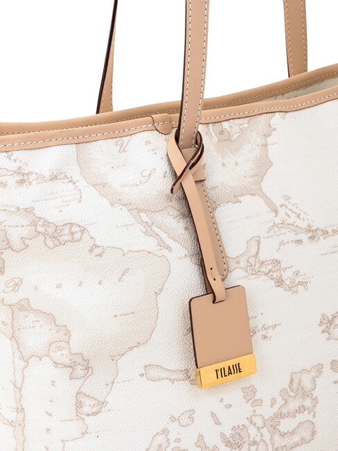 GEO CLASSIC Gro&szlig;e Einkaufstasche Wei&szlig; - Damentaschen