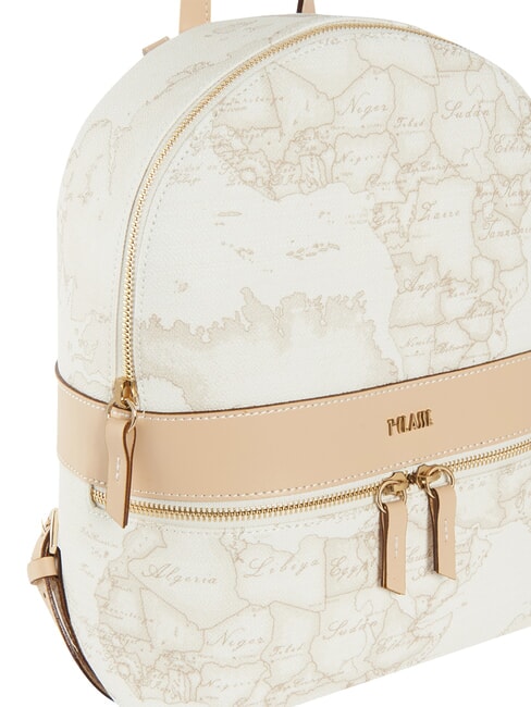 GEO CLASSIC Rucksack mit Vorder- und R&uuml;ckentasche Wei&szlig; - Damentaschen