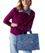 LIUJO LOGO STRASS Handtasche mit Schulterriemen den.blue animalier - Damentaschen - 2