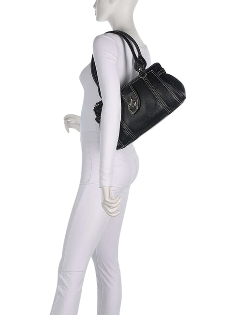 CORNIOLA Schultertasche mit abnehmbarem Schultergurt SCHWARZ - Damentaschen