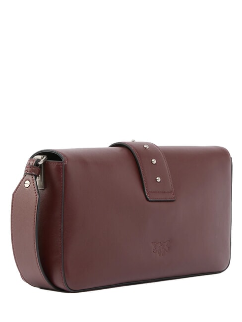 LOVE ONE CLASSIC SLOUCHY Umh&auml;ngetasche aus Leder Burgunderwein-altes Silber - Damentaschen