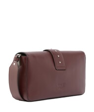 PINKO LOVE ONE CLASSIC SLOUCHY Umh&auml;ngetasche aus Leder Burgunderwein-altes Silber - Damentaschen - 2