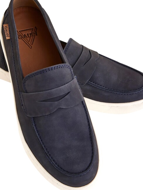 DENIS Ledermokassins Marine - Damenschuhe