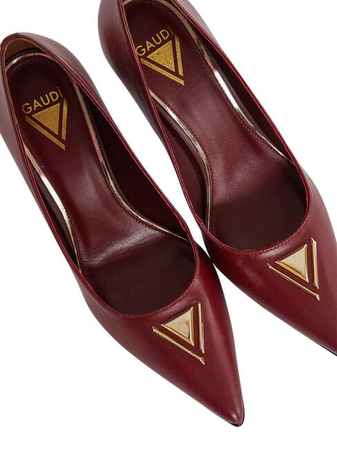 COLETTE Lederdekollet&eacute; Burgund - Damenschuhe