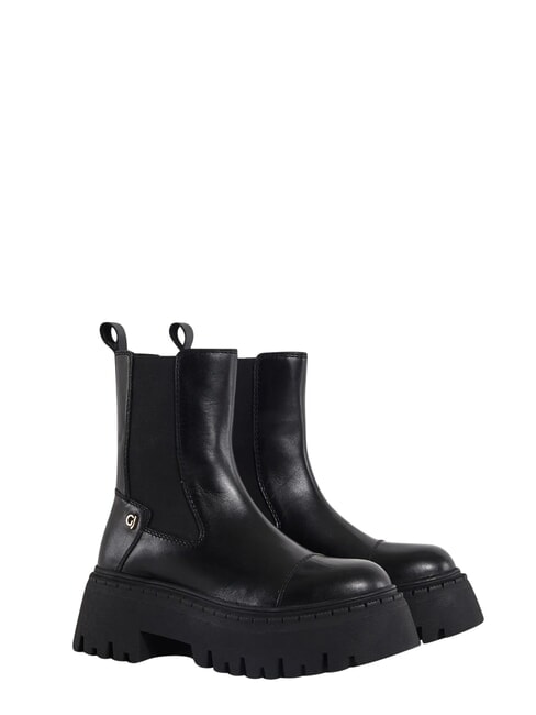 CORINNE Lederstiefelette SCHWARZ - Damenschuhe