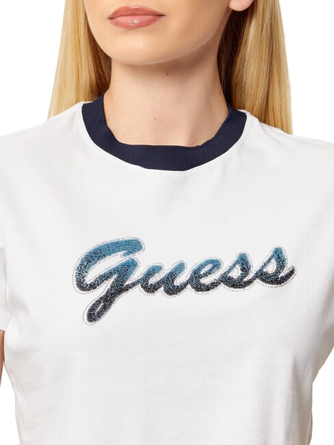 SCRIPT CROP Kurzes T-Shirt purwei&szlig; - T-Shirts und Tops f&uuml;r Damen