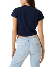 GUESS SCRIPT CROP Kurzes T-Shirt blau geschw&auml;rzt - T-Shirts und Tops f&uuml;r Damen - 2