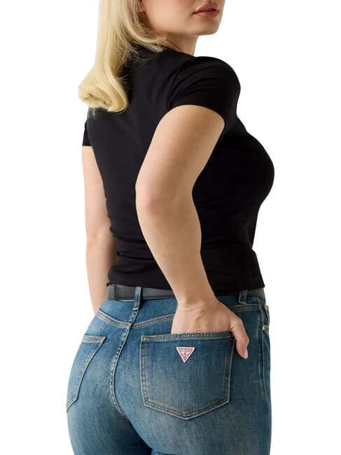 SCRIPT Baumwoll-T-Shirt jetbla - T-Shirts und Tops f&uuml;r Damen