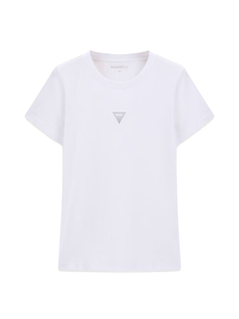 MINI STRASS TRIANGLE Baumwoll-T-Shirt purwei&szlig; - T-Shirts und Tops f&uuml;r Damen