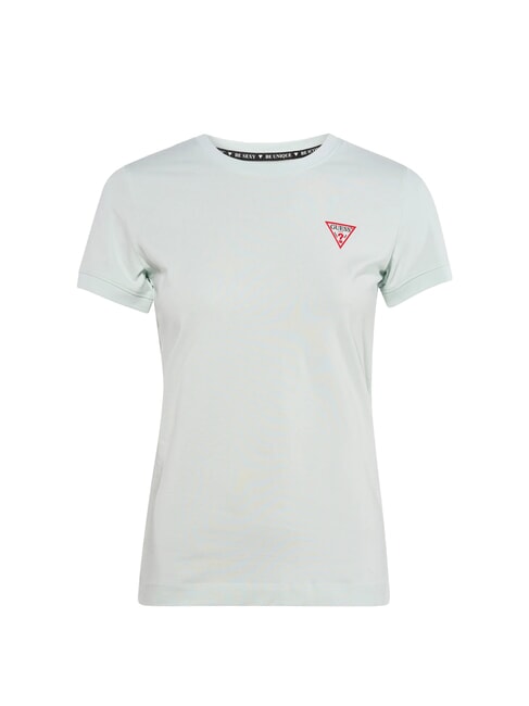 MINI TRIANGLE Schmal geschnittenes T-Shirt nebliges Blaugr&uuml;n - T-Shirts und Tops f&uuml;r Damen