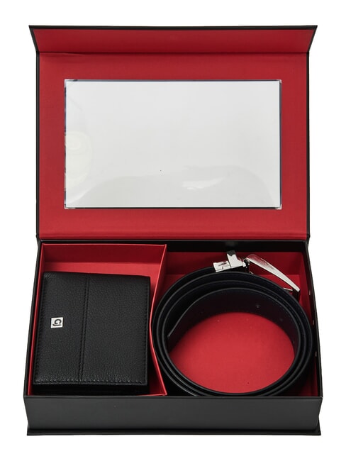 GIFT BOX G&uuml;rtel- und Geldb&ouml;rsen-Set black/blue - G&uuml;rtel