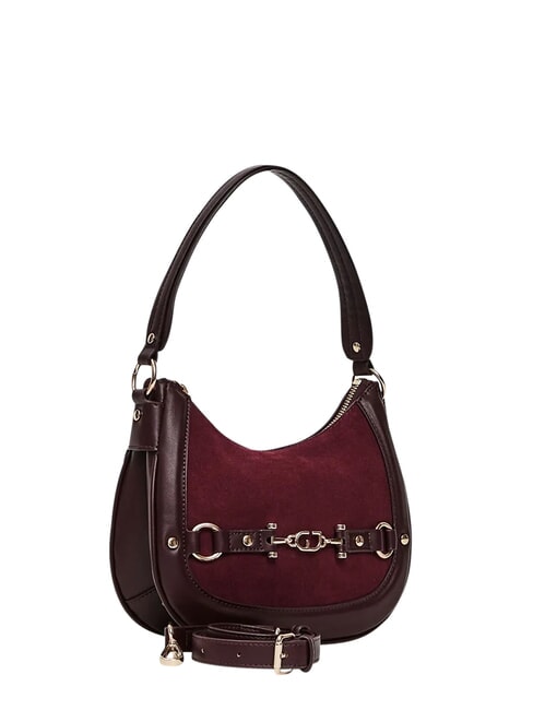NEW DIAZ LEATHER Mini-Hobo-Tasche, Schultertasche Wein - Damentaschen