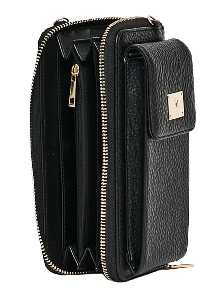 EVA iPhone-Halterung mit M&uuml;nzfach SCHWARZ - Tablettmappe &amp; Organizer