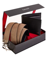 GAUD&Igrave; GIFT BOX G&uuml;rtel- und Geldb&ouml;rsen-Set black/sand - G&uuml;rtel - 2