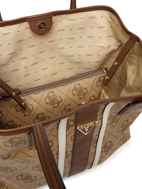 VICTORIA 2 Schultertasche mit Clutch Latte-Logo / braun - Damentaschen